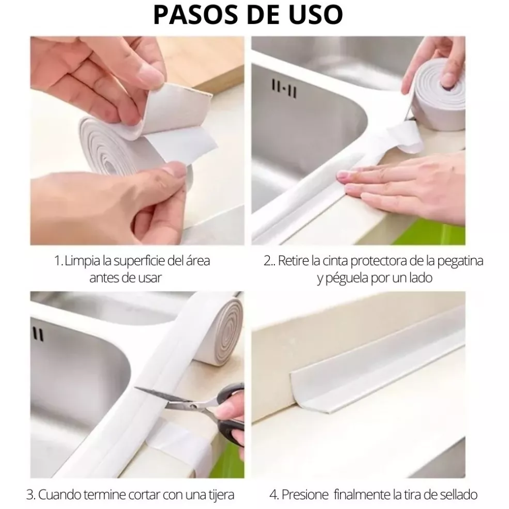 Cinta Adhesiva Reparación Lavaloza Baño