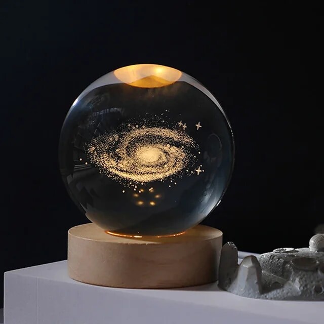 Lampara Bola Cristal Led Galaxia