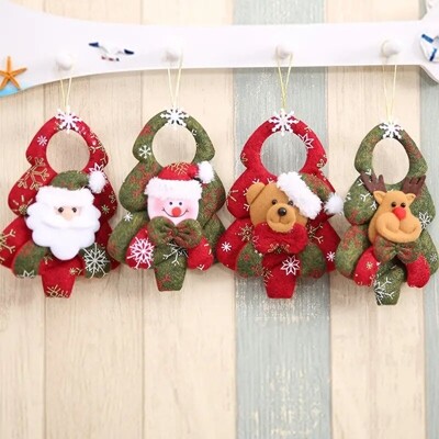 Adornos navideños en forma de aro