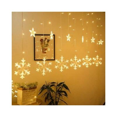 Luces Led copo de nieve y estrellas