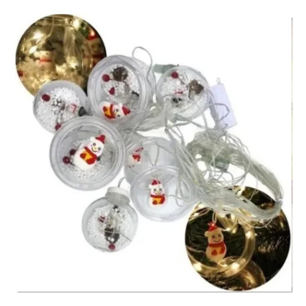 Guirnalda con luces led muñecos de nieve