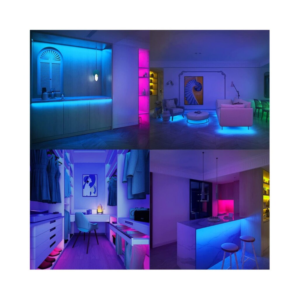 Tiras de luces RGB, decoración moderna