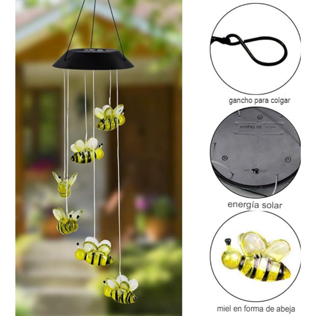 Campanillas de Viento en forma de abeja