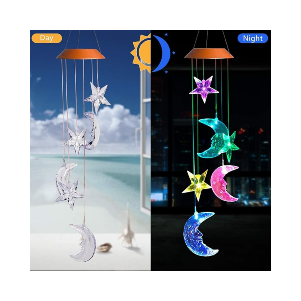 Campanillas de Viento de estrellas-lunas