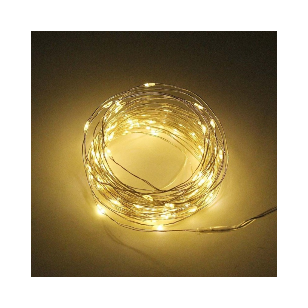 Cadena de luces solares hada, 100 luces