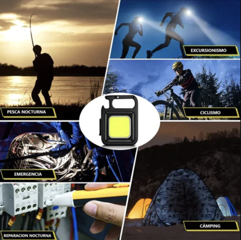Mini linterna LED con llavero portátil m