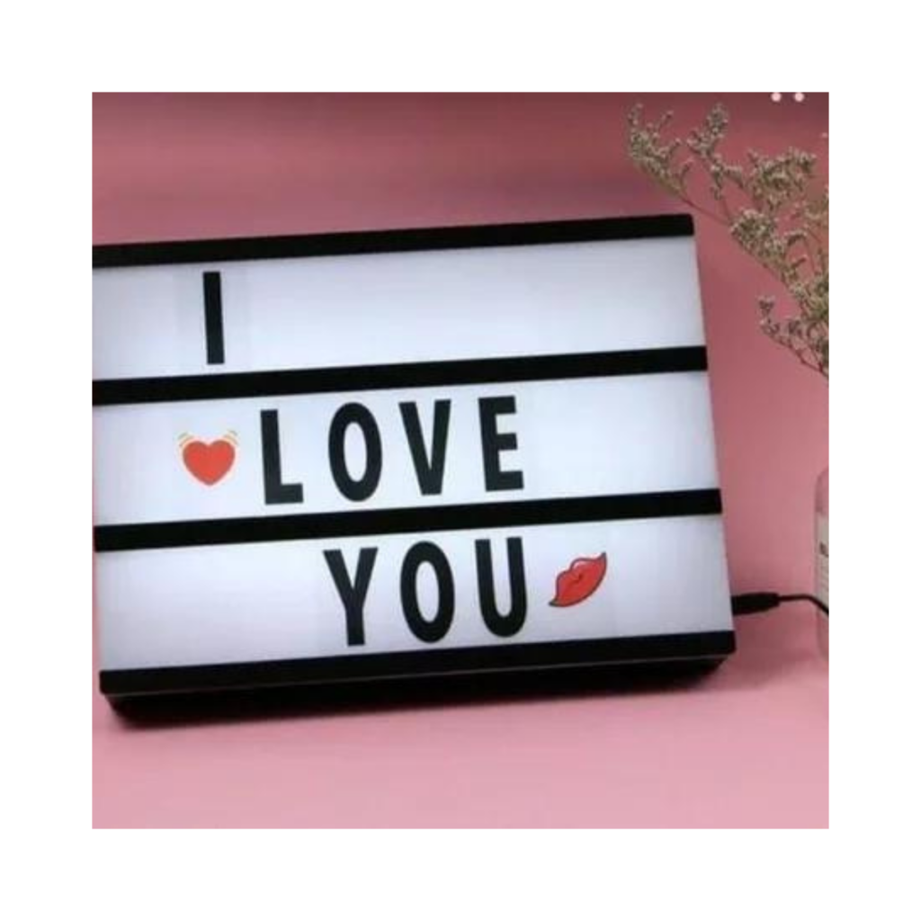 Cartel de letras con Luz LED A4