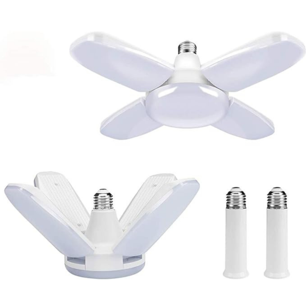 Luz LED de Garaje diseño 4 aspas