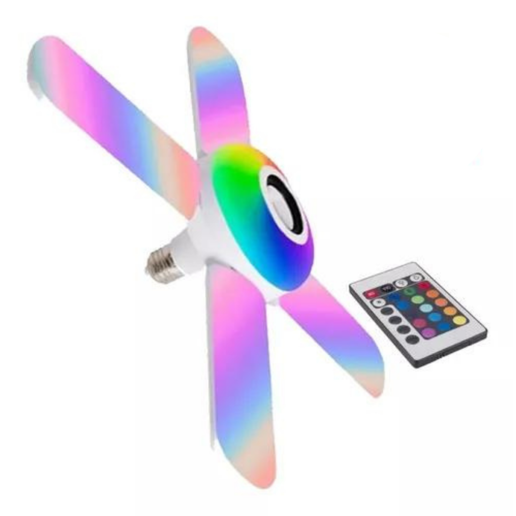 Luces LED multicolor con diseño 4 aspas