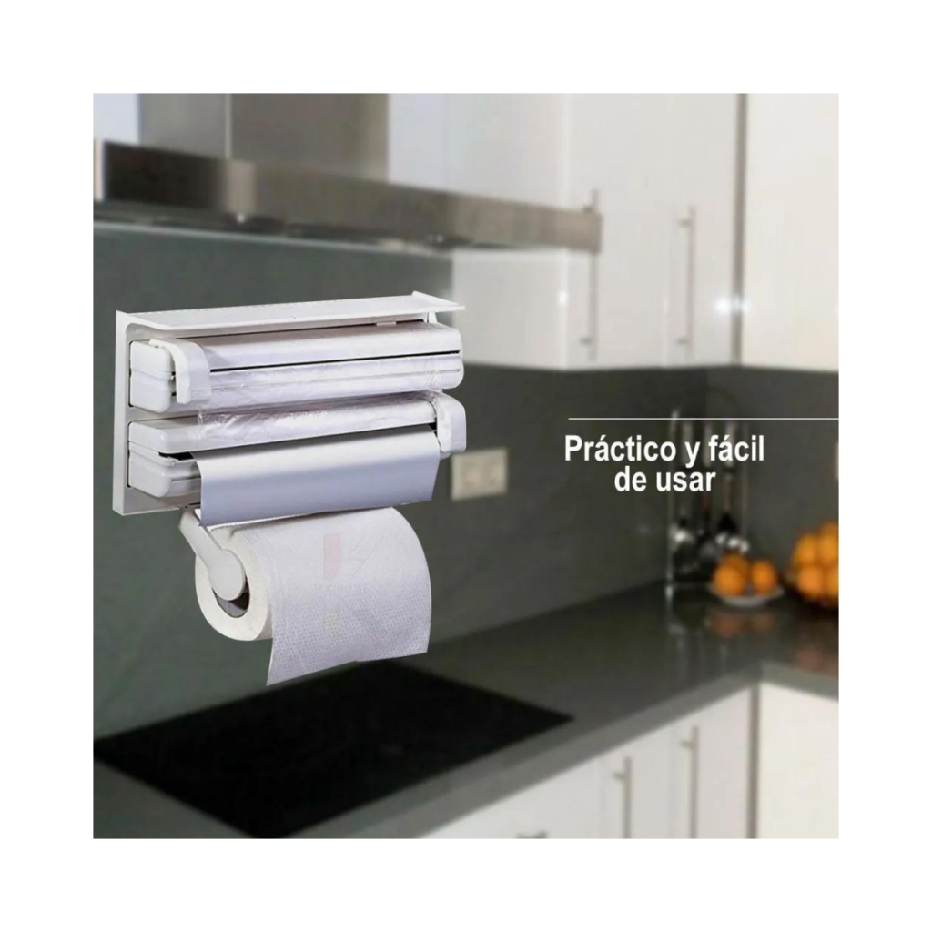 Dispensador de Papel de Cocina 3 en 1