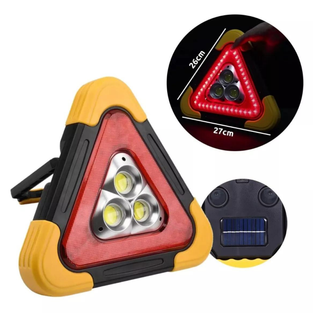 3 focos linterna LED Triángulo Seguridad