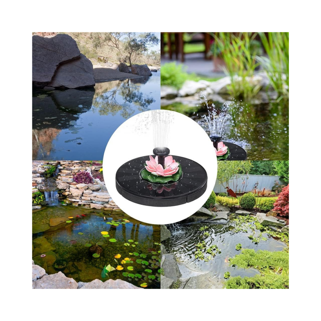 Fuente de flor solar redonda para jardín