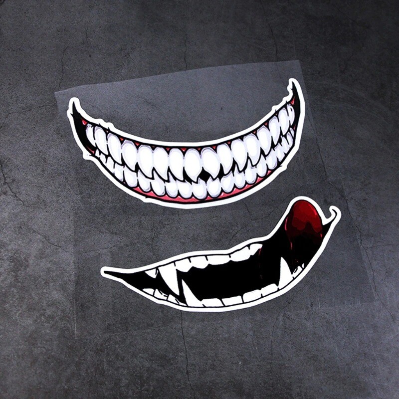 1 Sticker Casco Moto - Venom - Lengua -