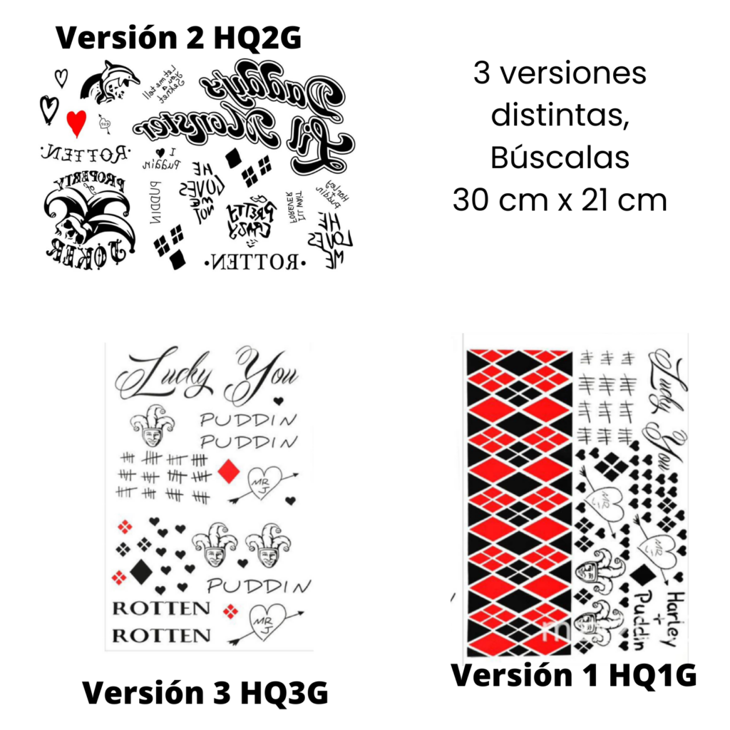 Tatoo - Harley Quinn - 3 versiones - Gr