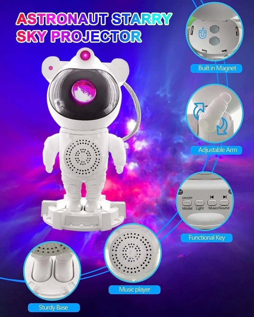 Astronauta Proyector Galaxia Con Parlant