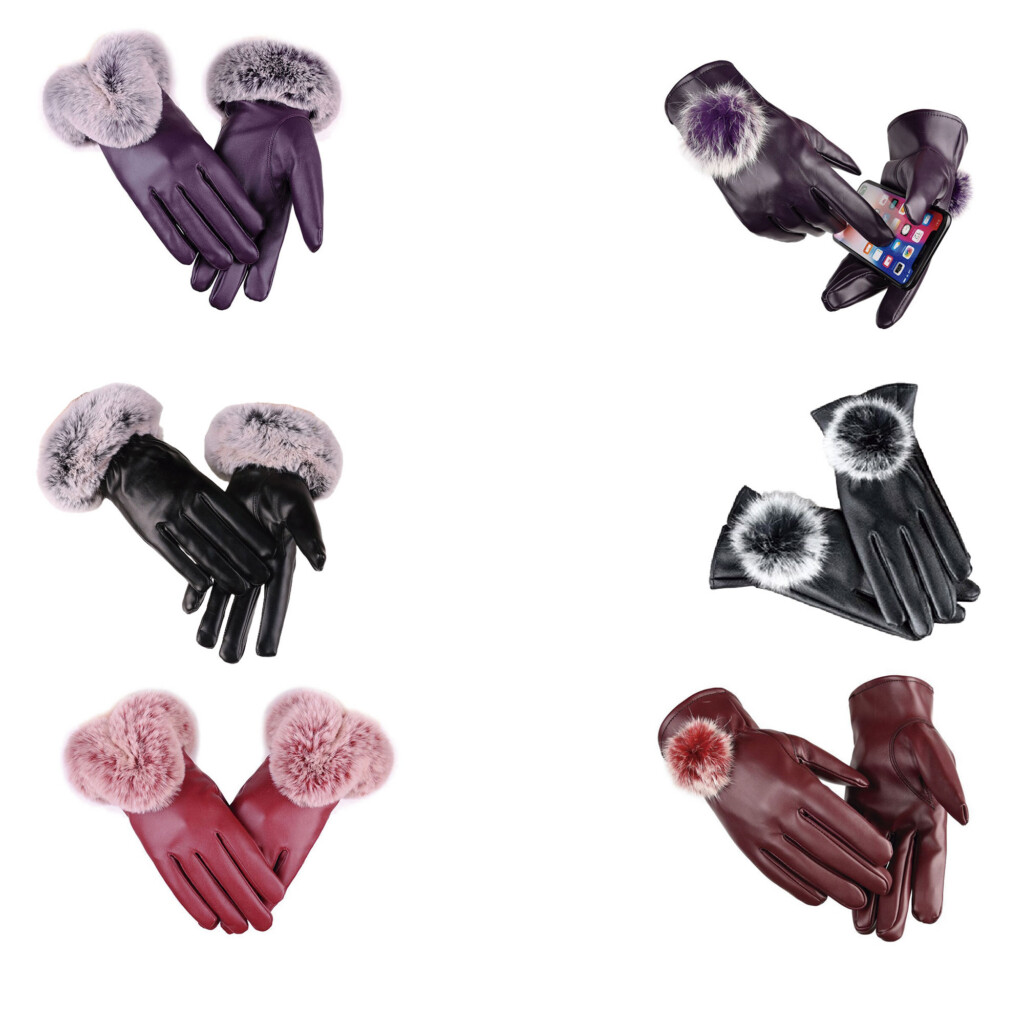 Guantes De Piel Sintetica Con Táctil -