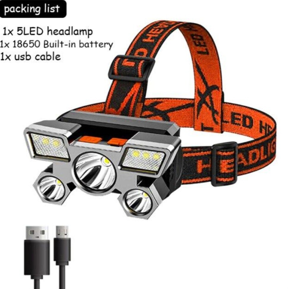 LINTERNA FRONTAL DE CABEZA 5 LEDS 27010